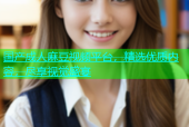 国产成人麻豆视频平台，精选优质内容，尽享视觉盛宴