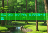 麻豆视频：华语平台，高品质国产播放