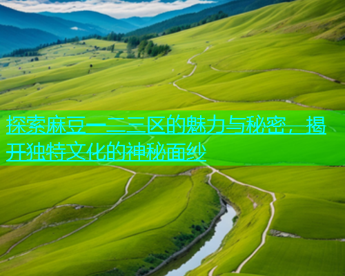 探索麻豆一二三区的魅力与秘密，揭开独特文化的神秘面纱  第2张