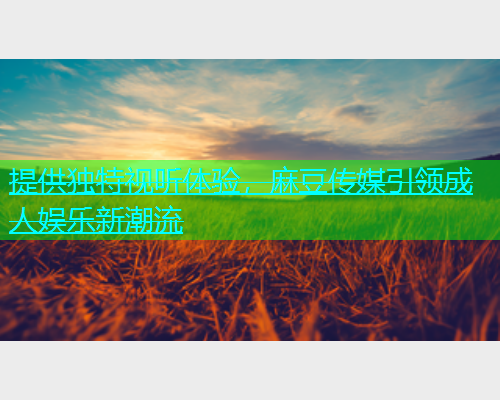 提供独特视听体验，麻豆传媒引领成人娱乐新潮流  第1张